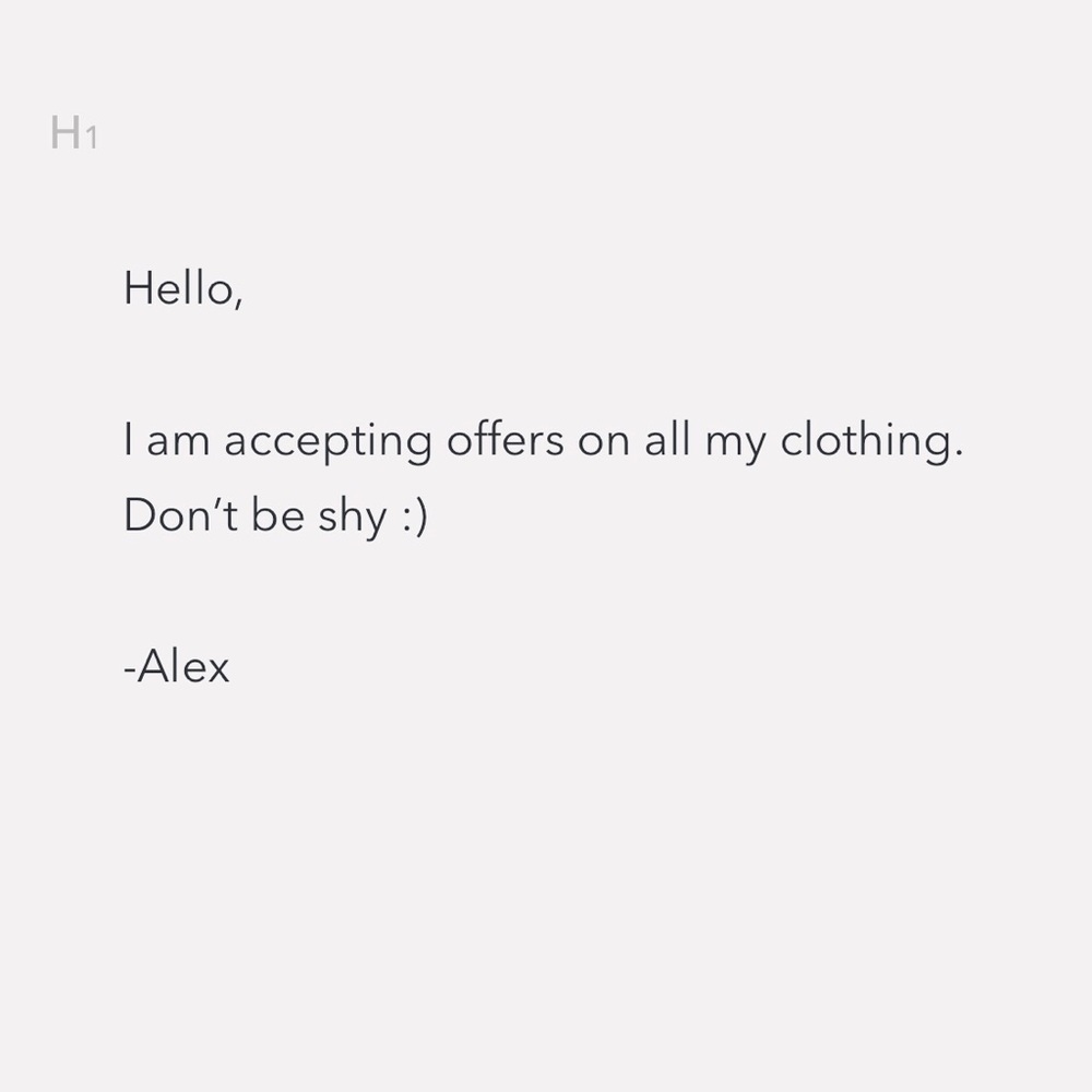 Offers welcomed!!!!!